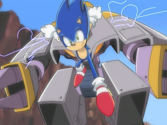 De a hs felbukkan. Sonic elintzi a robotot.