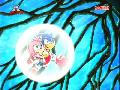 Sonic s Amy a vz felszne fel emelkednek a gmbben.